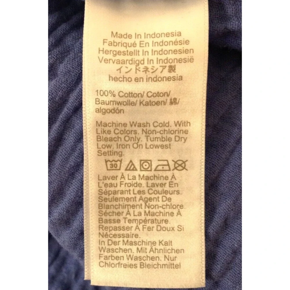 J.Crew Dress Wn L Blue Babydoll Tiered Ruffled Pockets Peasant Milkmaid Cottage - Picture 11 of 11